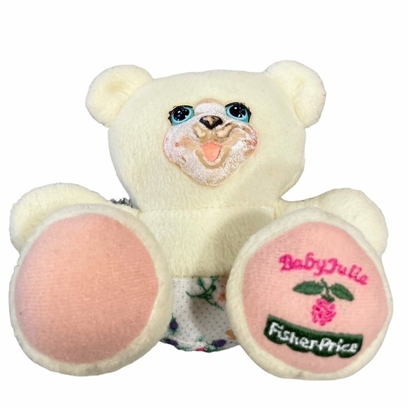 Fisher Price Briarberry Bear Baby Julie Plush Vintage Stuffed Animal Yellow 1999 - Picture 6 of 13
